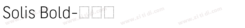 Solis Bold字体转换